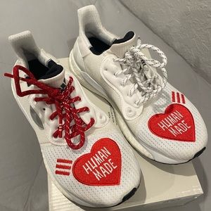 Conscious
Adidas 
x Pharrell Williams Solar Hu Love Human Made sneakers